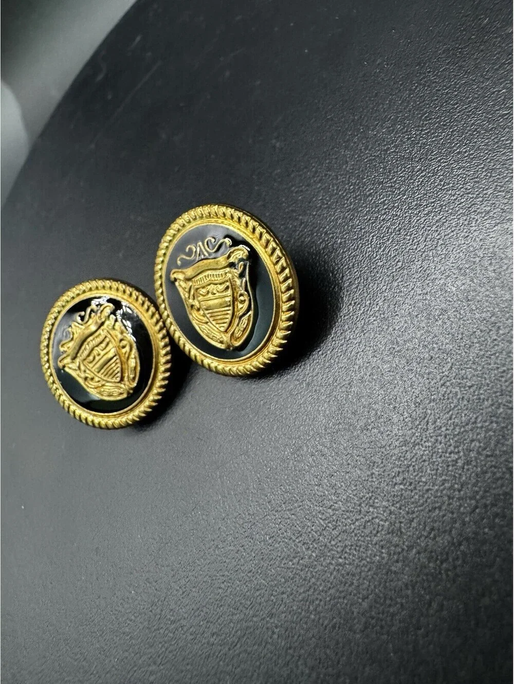 Vintage Austin Reed Blazer Buttons Black And Gold